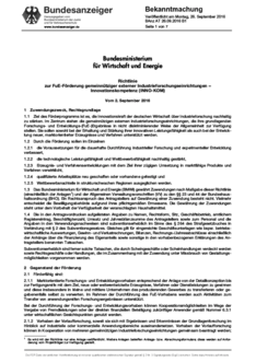 Richtlinie FuE-Förderung gemeinnütziger externer Industrieforschungseinrichtungen - Innovationskompetenz (INNO-KOM) 